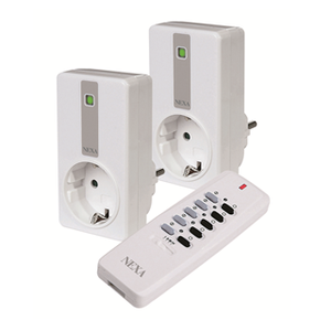 EYC-2 - 2 Mottagere + Fjernkontroll - Nexa (Selvlærende)