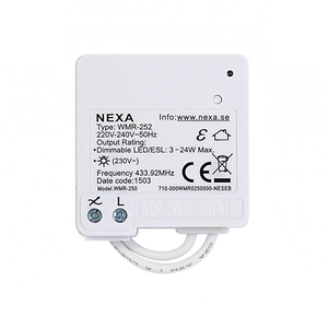 WMR-252 Innbygningsmottager / Dimmer - Nexa (Selvlærende)