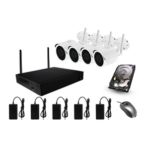 Trådløs & Kablet pakke, 4 Kameraer, NVR (1TB HDD)