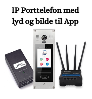 Porttelefon med 4G ruter og POE injektor