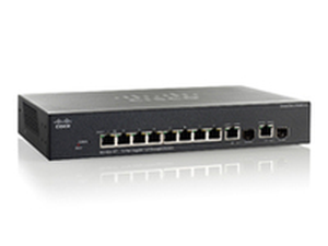 Cisco SB 300 - 10/100/1000 - 10 POE PORTER (2 x 1000MB)