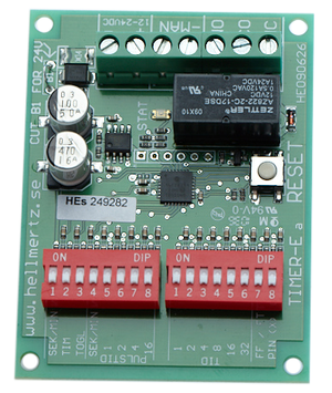 HE-5312 - Timerkort-E, 1 sek til 64 tim, 10-30V (75x55mm)