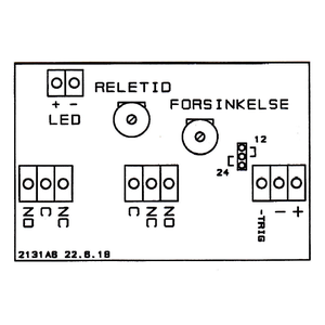 2131/A6 - Tidsrele med forsinkelse 12/24V (10A rele)