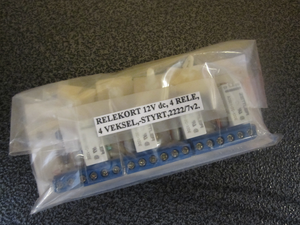 2222/7v2 - Transistorstyrt Relekort (4 releer, trig minus)