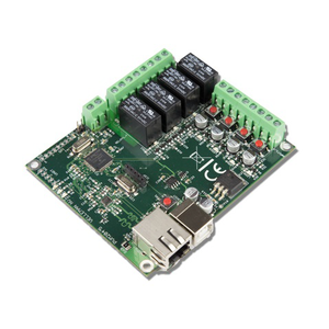 H204 - Ethernet Relekort, 4 innganger, 4 releer (APP-styrt
