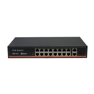 SW-116 - PoE switch - 16 PoE porter, 300W