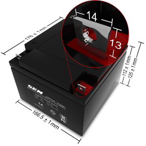Batteri / Akkumulator - 12V/28Ah (166x125x176)