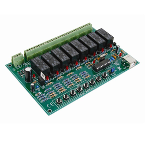 H8090 - USB Relekort - 8 x (16A) Releutganger- Styres via 