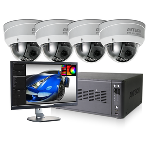 Parkeringspakke - 4 stk 5.0 MP Kameraer & 4K Skjerm