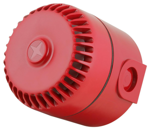 Rød sirene, 9-28VDC, 26 varslinger, IP65 (103Db)